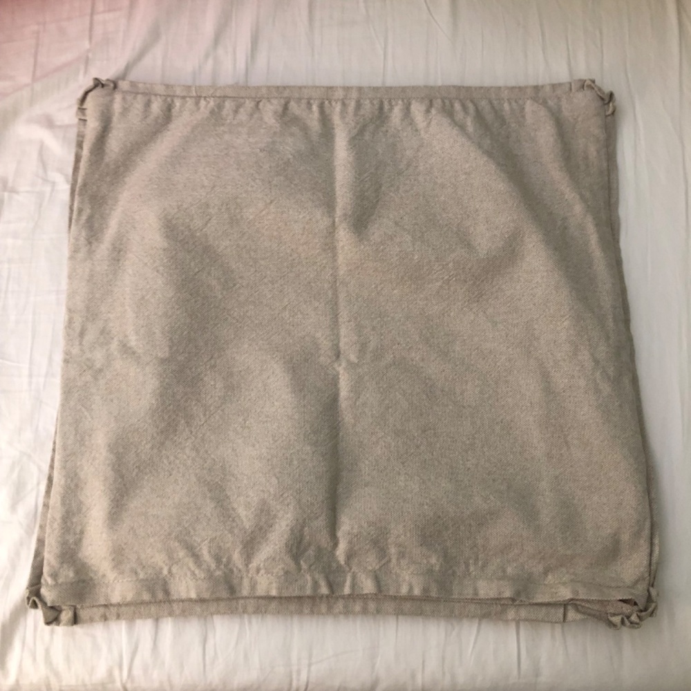 Set of 2 Asian toile linen pillow covers 22" x 22" barkcloth texture chinoiserie - Picture 4 of 9